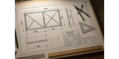 Чертеж ворот