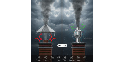 Дефлектор на дымоход для увеличения тяги Дефлектор на дымоход для увеличения тяги