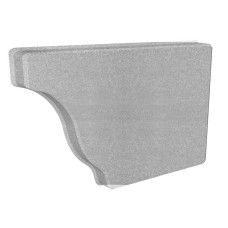 Заглушка желоба правая Vortex Lite 130мм Цинк