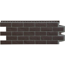 Фасадная панель Grand Line Состаренный кирпич Design шоколадный со швом RAL 7006