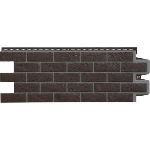 Фасадная панель Grand Line Состаренный кирпич Design шоколадный со швом RAL 7006