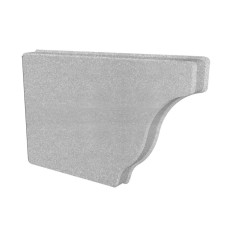 Заглушка желоба левая Vortex Lite 130мм Цинк