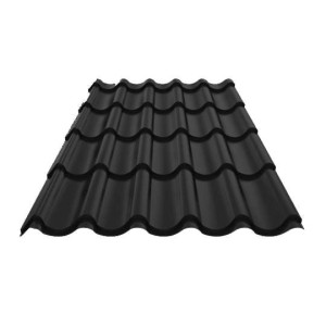 Металлочерепица Руукки (Ruukki) Elite 400 05 Pural Matt BT Zn 275 (черный) RR33