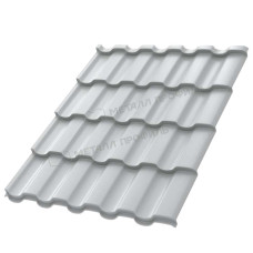 Металлочерепица Металл Профиль Монтекристо ML NormanMP ПЭ 01 RAL 9006 бело-алюминиевый 0.5 мм