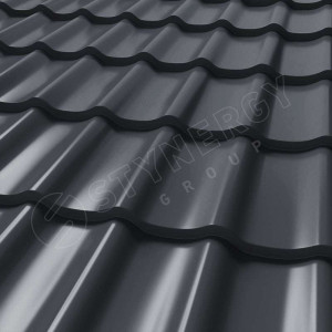 Металлочерепица Стинержи (Stynergy)  СМ Классик PURRUS RAL 7024 графитовый серый 0.50