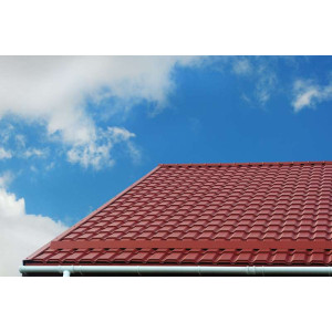 Металлочерепица Grand Line Квадро профи (Quadro Profi) v02 0,5 Satin Matt RAL 8004 терракота