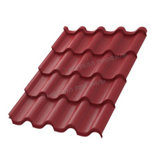Металлочерепица Металл Профиль Монтерроса SL NormanMP ПЭ 01 RAL 3011 коричнево-красный 0.5 мм