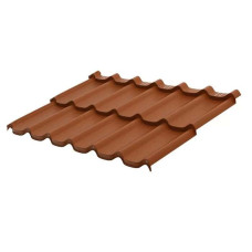 Модульная металлочерепица Aquasystem (Аквасистем) Стокгольм 0,5 мм GreenCoat Pural Matt BT RR750 MATT терракотовый