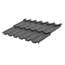 Модульная металлочерепица Aquasystem (Аквасистем) Стокгольм 0,5 мм GreenCoat Pural Matt BT RR 23 MATT серый