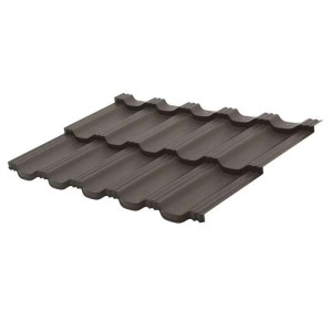 Модульная металлочерепица Aquasystem (Аквасистем) Гётеборг 0,5 мм GreenCoat Pural Matt BT RR 32 MATT коричневый