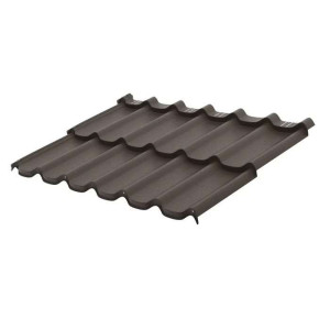 Модульная металлочерепица Aquasystem (Аквасистем) Стокгольм 0,5 мм GreenCoat Pural BT RR32 коричневый