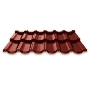 Модульная металлочерепица Руукки (Ruukki) Finnera 05 Pural Matt BT Zn 275 (шоколадный) RR887