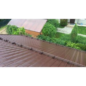 Металлочерепица Grand Line Камея (Kamea) v01 0,5 Satin RAL 8017 шоколад