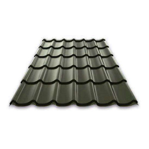 Металлочерепица Руукки (Ruukki) Monterrey Standart 05 Polyester (PE) Zn 275 (темно-серый) RR23