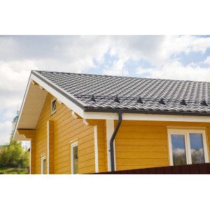 Металлочерепица Grand Line Кредо (Kredo) v01 0,5 PurLite Matt RR 32 темно-коричневый