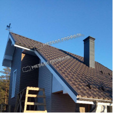 Металлочерепица Металл Профиль Монтерроса SL VikingMP E 20 RR32 темно-коричневый 0.5 мм