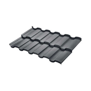 Металлочерепица BudMat (БудМат) коллекция Риалто D-Matt 0.5 цвет Ral 9005 (черный)