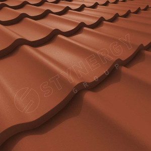 Металлочерепица Стинержи (Stynergy)  — К GRAPHITE45 RAL 8004 медно-коричневый 0.45