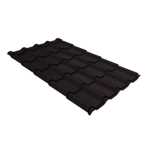Металлочерепица Grand Line Камея (Kamea) v01 0,5 Satin RAL 9005 черный