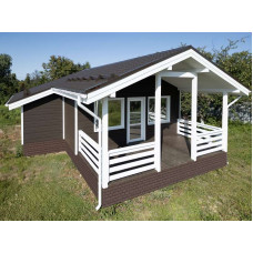 Металлочерепица Grand Line Классик (Classic) v01 0,5 Satin RR 32 темно-коричневый