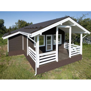Металлочерепица Grand Line Классик (Classic) v02 0,5 Satin RR 32 темно-коричневый