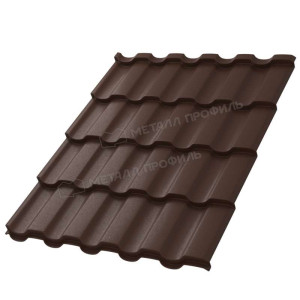 Металлочерепица Металл Профиль Монтекристо X VALORI 20 Brown 0.5 мм
