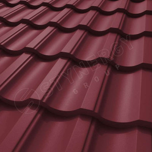 Металлочерепица Стинержи (Stynergy)  — G GRAPHITE45 RAL 3005 винно-красный 0.45
