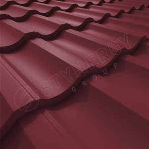 Металлочерепица Стинержи (Stynergy)  — G GRAPHITE45 RAL 3005 винно-красный 0.45