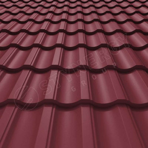 Металлочерепица Стинержи (Stynergy)  — G GRAPHITE45 RAL 3005 винно-красный 0.45