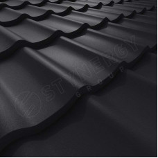Металлочерепица Стинержи (Stynergy)  — К GRAPHITE45 RAL 9005 глубокий черный 0.45