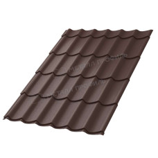 Металлочерепица Металл Профиль Ламонтерра X VikingMP E 20 RAL 8017 шоколадно коричневый 0.5 мм