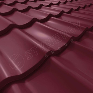Металлочерепица Стинержи (Stynergy)  СМ Классик CORUNDUM50 RAL 3005 винно-красный 0.50
