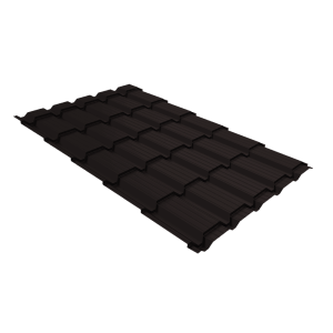 Металлочерепица Grand Line Квадро профи (Верховье) (Quadro Profi) v01 0,45 PE (полиэстер) RAL 9005 черный