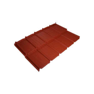 Металлочерепица BudMat (БудМат) коллекция Мурано D-Matt 0.5 цвет Ral 8004 (кирпичный)
