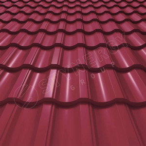 Металлочерепица Стинержи (Stynergy)  Garda CORUNDUM50 RAL 3003 рубиново-красный 0.50