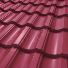 Металлочерепица Стинержи (Stynergy)  Garda CORUNDUM50 RAL 3003 рубиново-красный 0.50