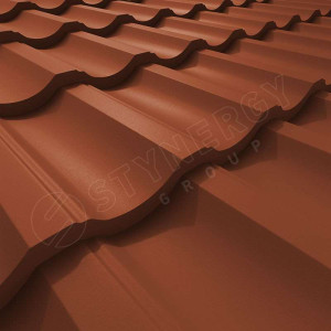 Металлочерепица Стинержи (Stynergy)  — G GRAPHITE45 RAL 8004 медно-коричневый 0.45