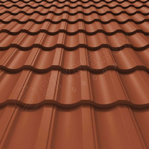 Металлочерепица Стинержи (Stynergy)  — G GRAPHITE45 RAL 8004 медно-коричневый 0.45
