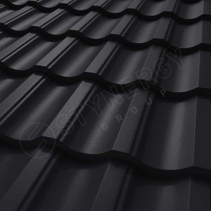 Металлочерепица Стинержи (Stynergy)  — G GRAPHITE45 RAL 9005 глубокий черный 0.45