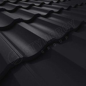 Металлочерепица Стинержи (Stynergy)  — G GRAPHITE45 RAL 9005 глубокий черный 0.45