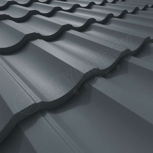 Металлочерепица Стинержи (Stynergy)  — G GRAPHITE45 RAL 7011 железно-серый 0.45