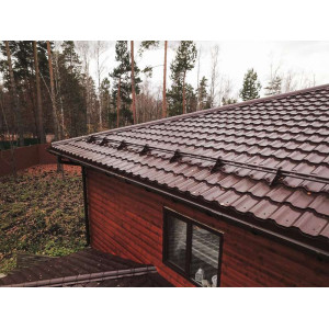 Металлочерепица Grand Line Квинта Уно (Kvinta Uno) 0,5 Satin RAL 8017 шоколад