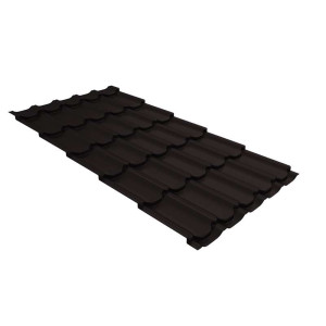 Металлочерепица Grand Line Квинта плюс (Kvinta plus) 0,5 PurPro Matt 275 RAL 9005 черный