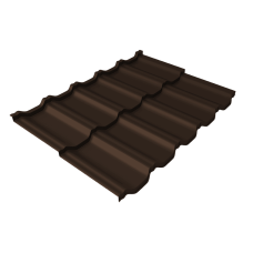 Металлочерепица Grand Line Квинта Уно (Kvinta Uno) 0,45 Drap ST RAL 8017 шоколад