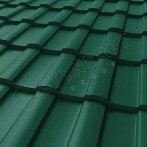 Металлочерепица Стинержи (Stynergy)  — S GRAPHITE45 RAL 6005 зелёный мох 0.45