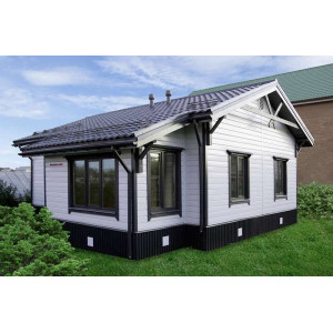 Металлочерепица Grand Line Кредо (Kredo) v01 0,5 Satin RAL 7016 антрацитово-серый