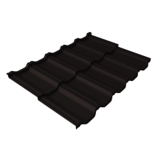 Металлочерепица Grand Line Квинта Уно (Kvinta Uno) 0,5 Satin RAL 9005 черный