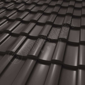 Металлочерепица Стинержи (Stynergy)  — S GRAPHITE45 RR32 серо-коричневый 0.45