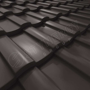 Металлочерепица Стинержи (Stynergy)  — S GRAPHITE45 RR32 серо-коричневый 0.45