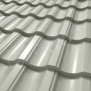 Металлочерепица Стинержи (Stynergy)  Garda CORUNDUM50 RAL 9002 светло-серый 0.50